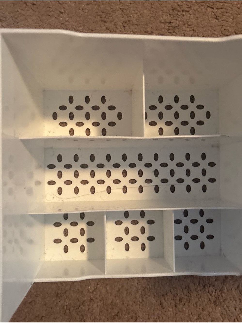 White Stackable Plastic Drawer Organizers - Multi-Compartment Storage - Picture 2 of 3